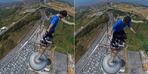 230 metrelik kuleye tırmandı; kamera önünde saniye saniye nefes kesen anlar!