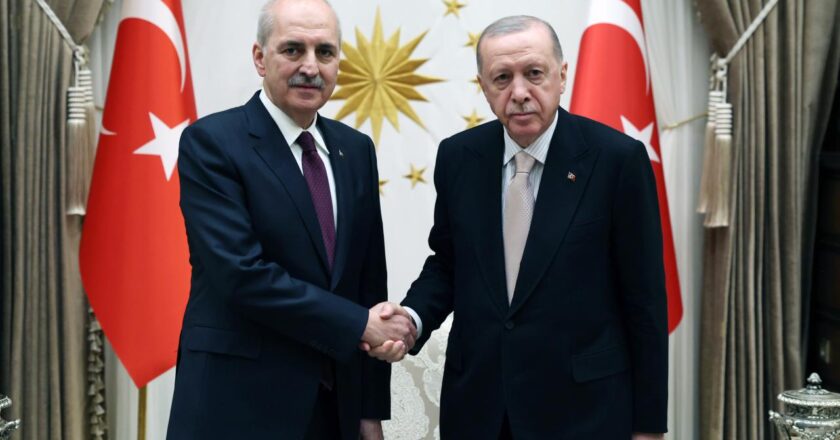 Cumhurbaşkanı Erdoğan, TBMM Başkanı Kurtulmuş'u kabul etti