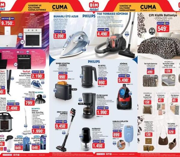 BİM 7 Kasım Cuma Aktüel Ürünler: Süpürge, Televizyon, Tencere ve Nevresim Fırsatları!