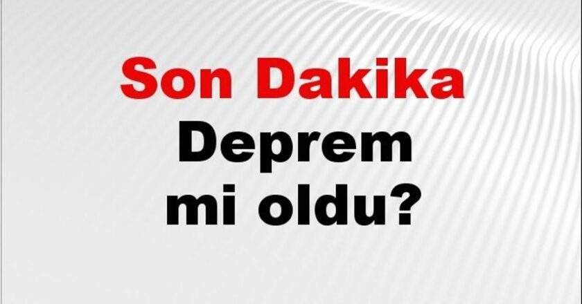 İzmir’de Deprem Mi? Son Durum ve Kandilli ile AFAD Verileri 7 Aralık 2025